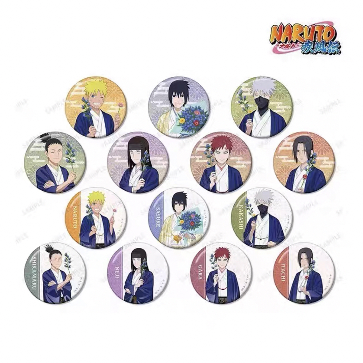 【拆盒】火影忍者捧花系列徽章吧唧盲盒周边