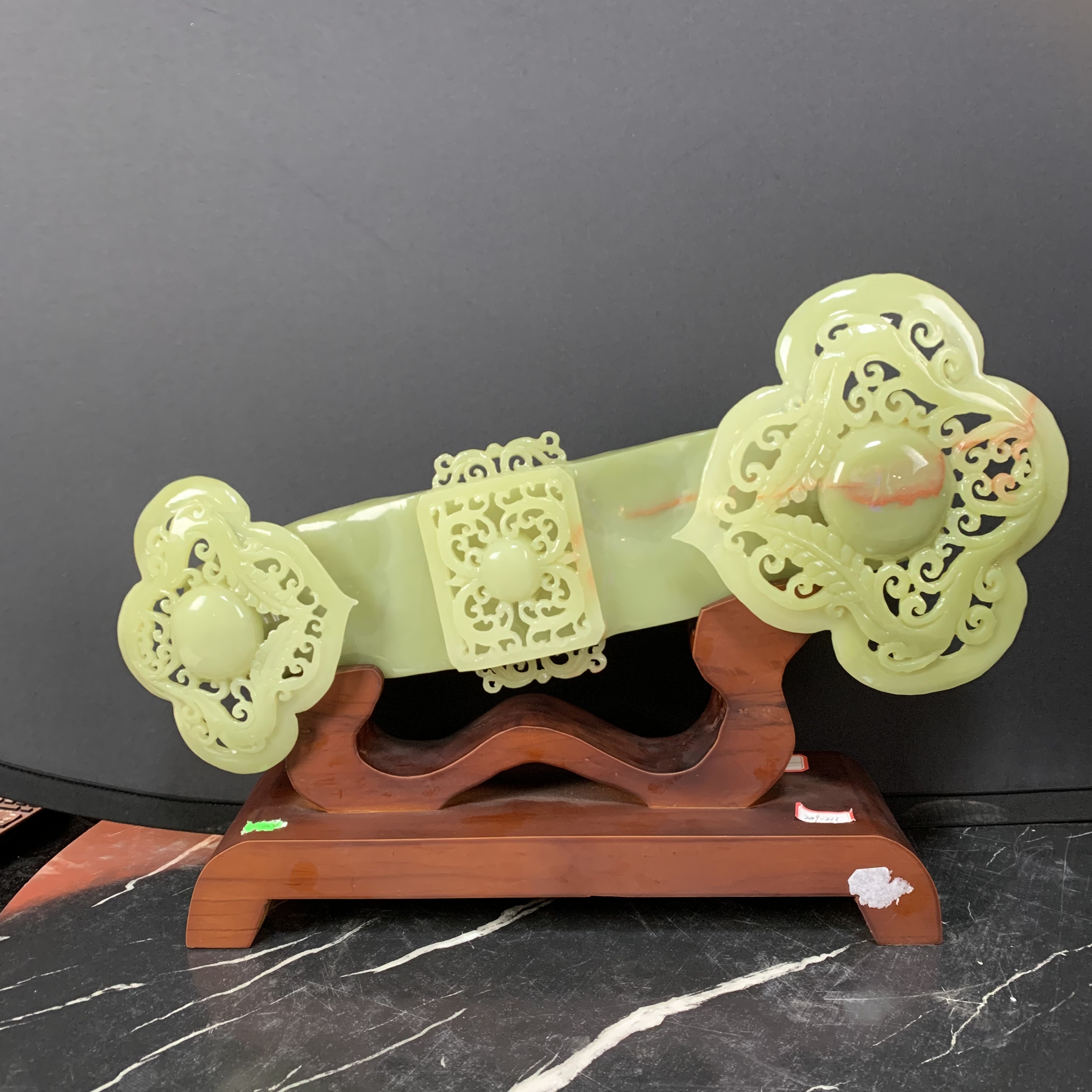 家居雕刻摆件 纯手工雕刻 玄关摆件一对 直播间链接 一物一拍