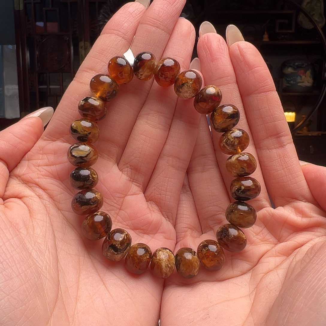 琥珀裸石未镶嵌抚顺琥珀10017。11mm