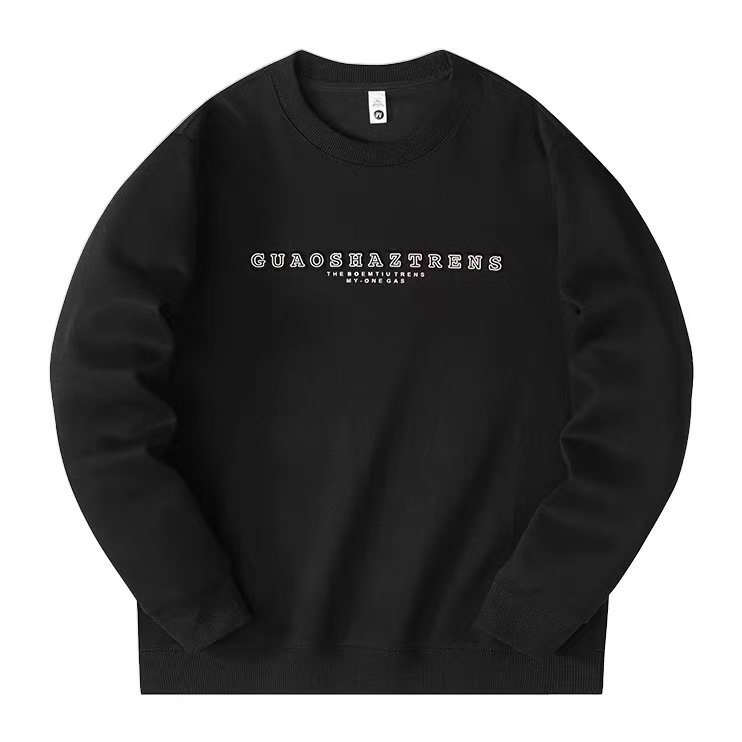 卫衣长袖时尚休闲百搭加绒印花圆领简约运动