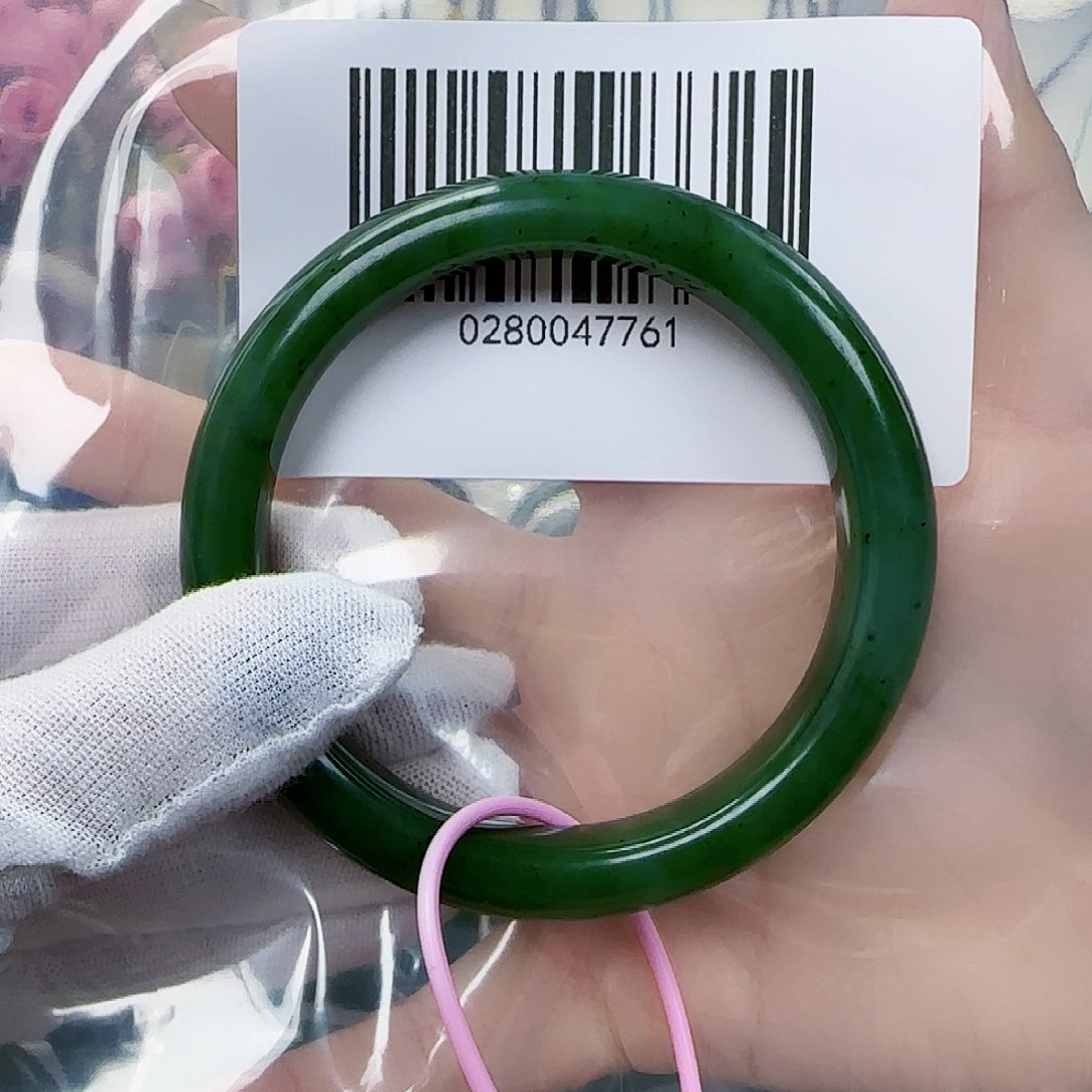 和田玉（碧玉）手镯未镶嵌61