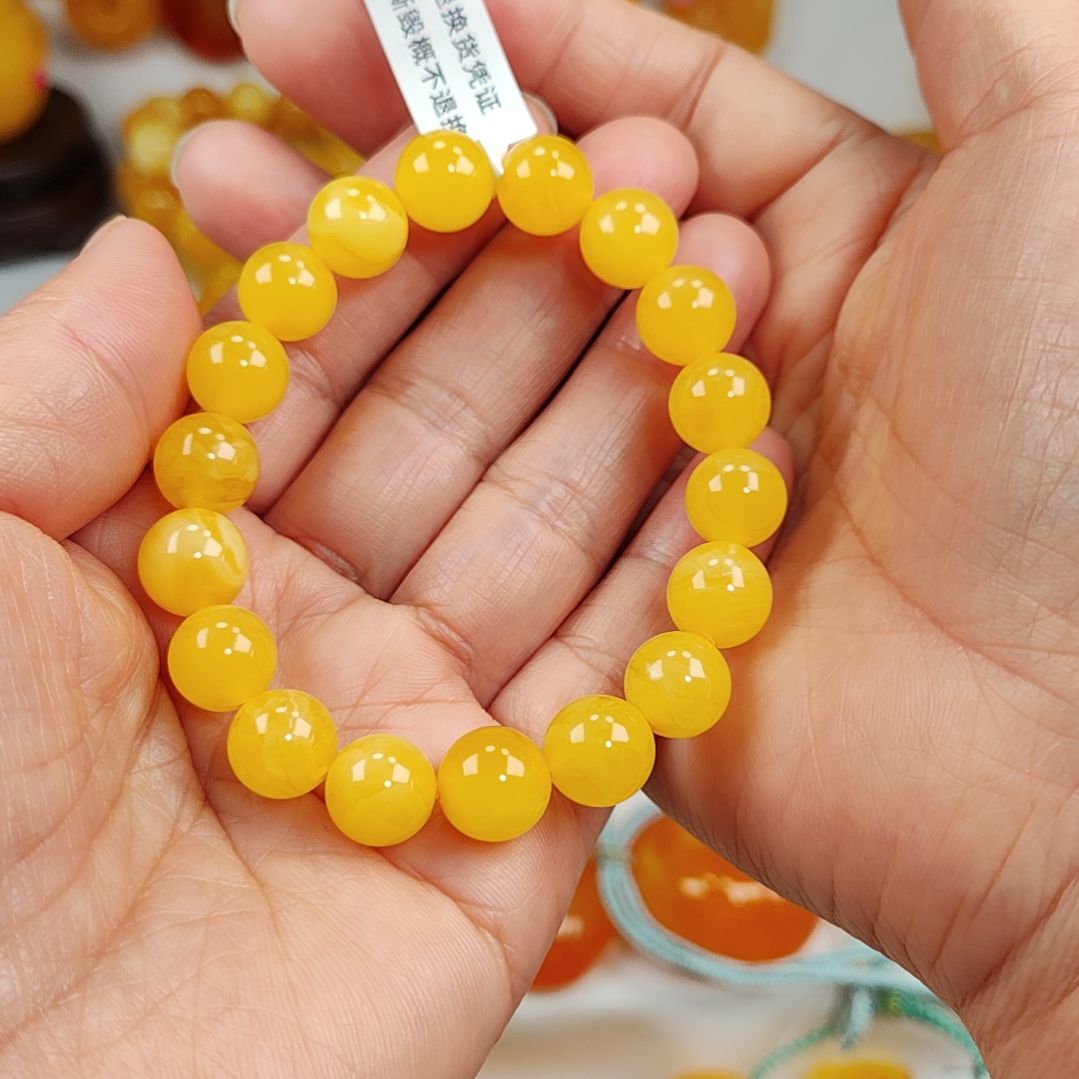 蜜蜡手串未镶嵌手串1O