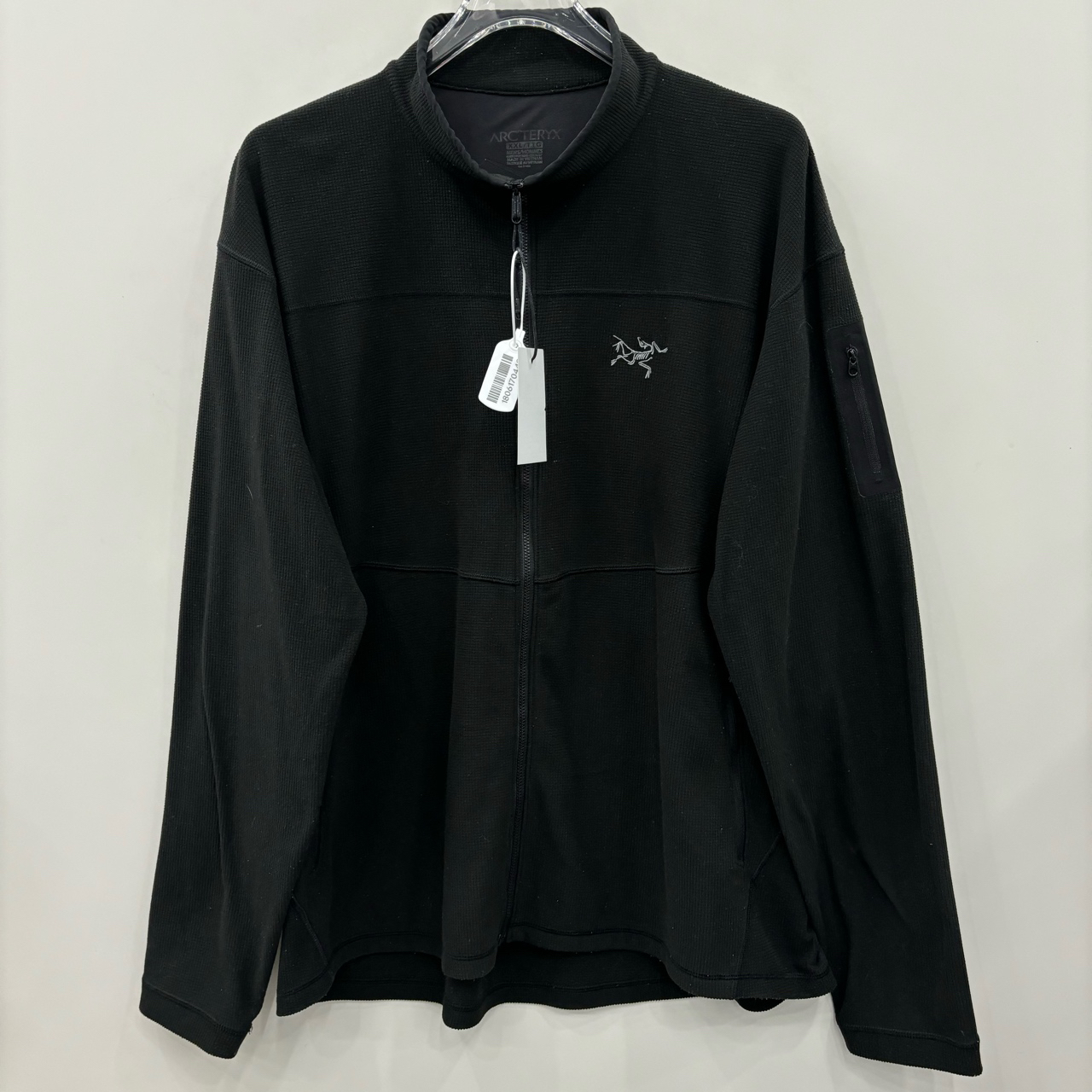95新 ARC'TERYX/始祖鸟 (jp) wz 保暖耐磨抓绒logo纯色长袖夹克XL