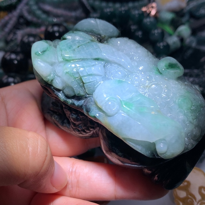 翡翠颈饰未镶嵌保真天然A货翡翠