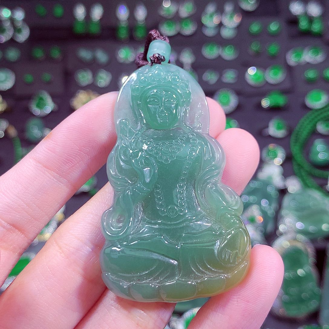 翡翠未镶嵌颈饰天然