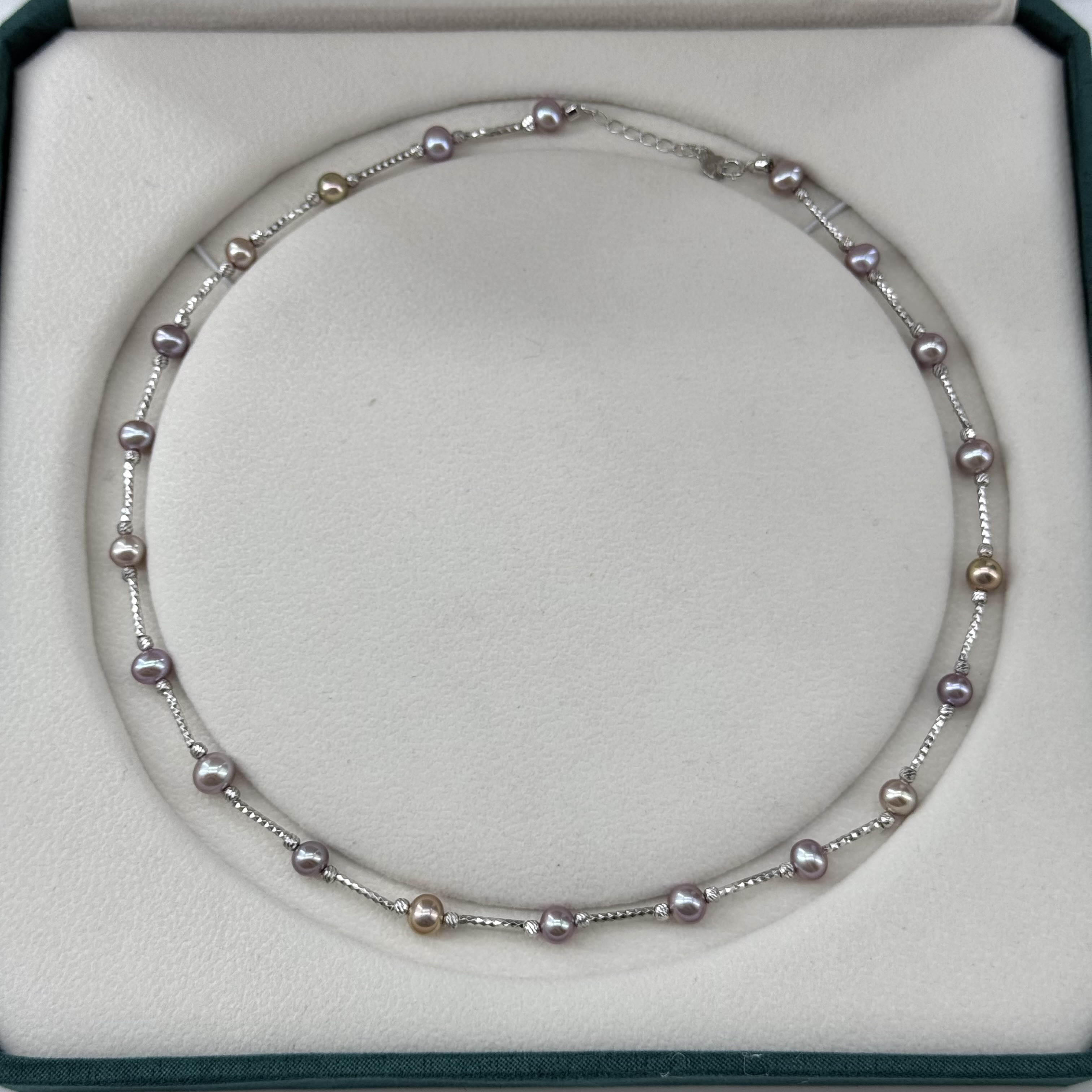 S925银 淡水满天星珍珠项链6mm+ ZY0010008 多样性发一件