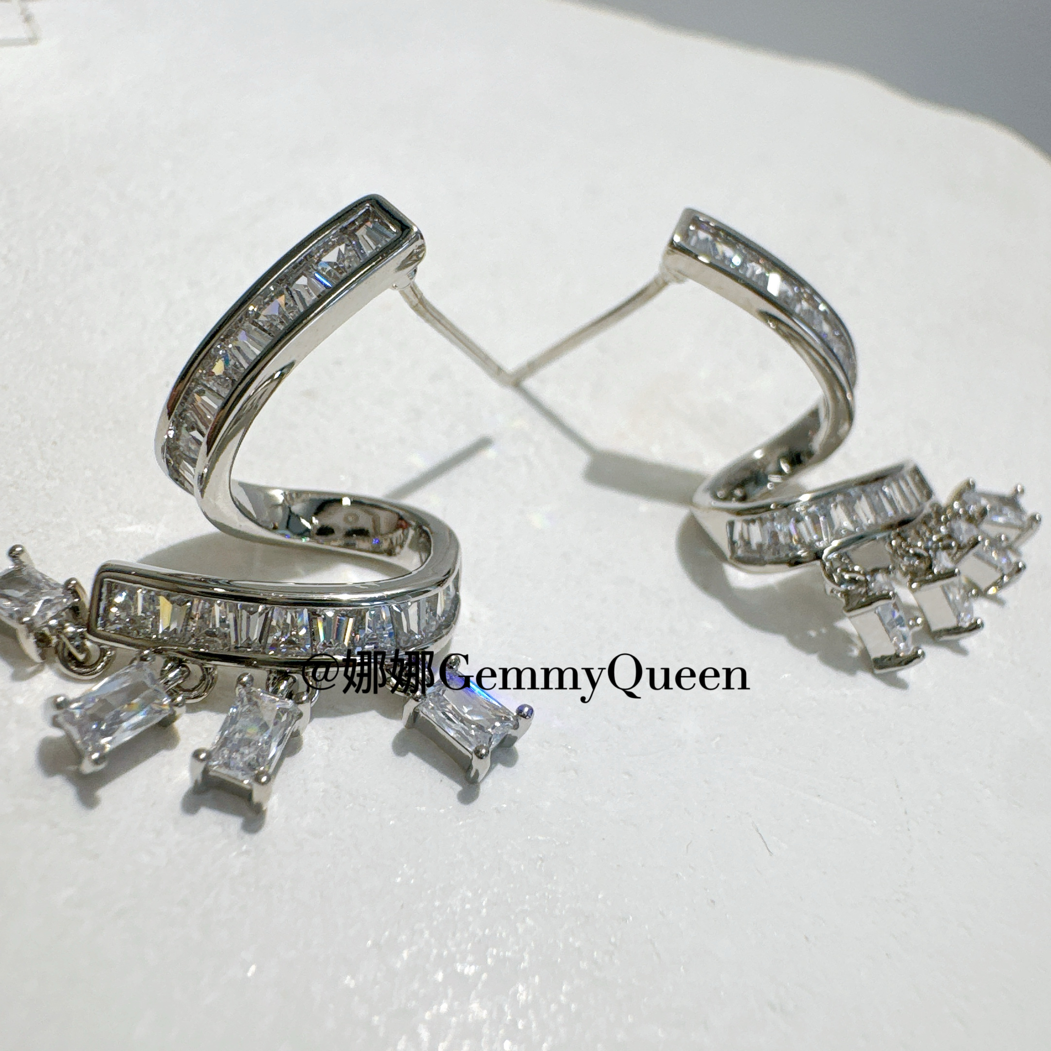 铜合金合成锆石耳饰 娜娜GemmyQueen耳环GQ05996