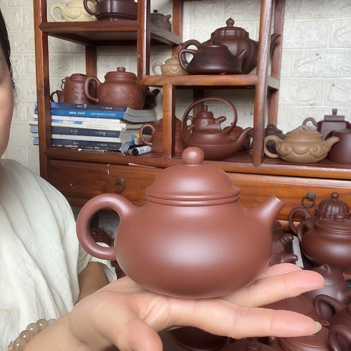 茶壶紫砂容天300cc底槽清精工半手工