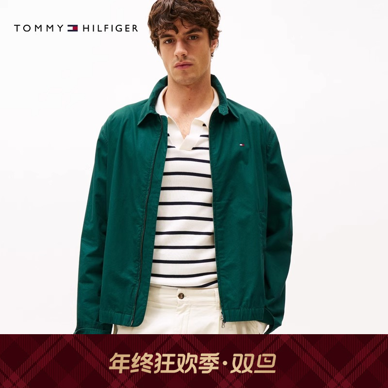 【轻薄府绸】Tommy25春夏款男女休闲简约教练行政翻领夹克外套38715
