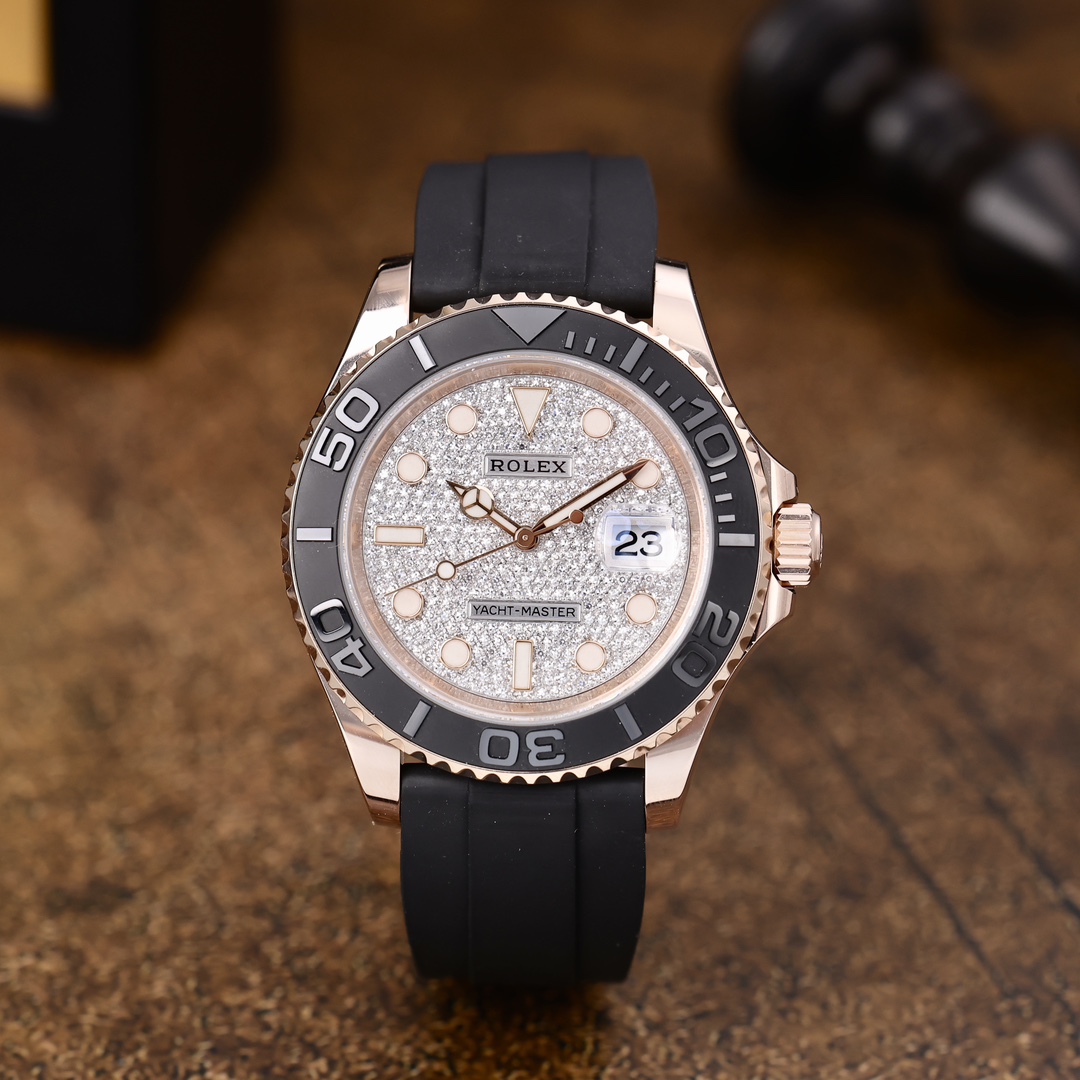 95新 Rolex/劳力士 126655满钻 玫瑰金材质 40mm 单表