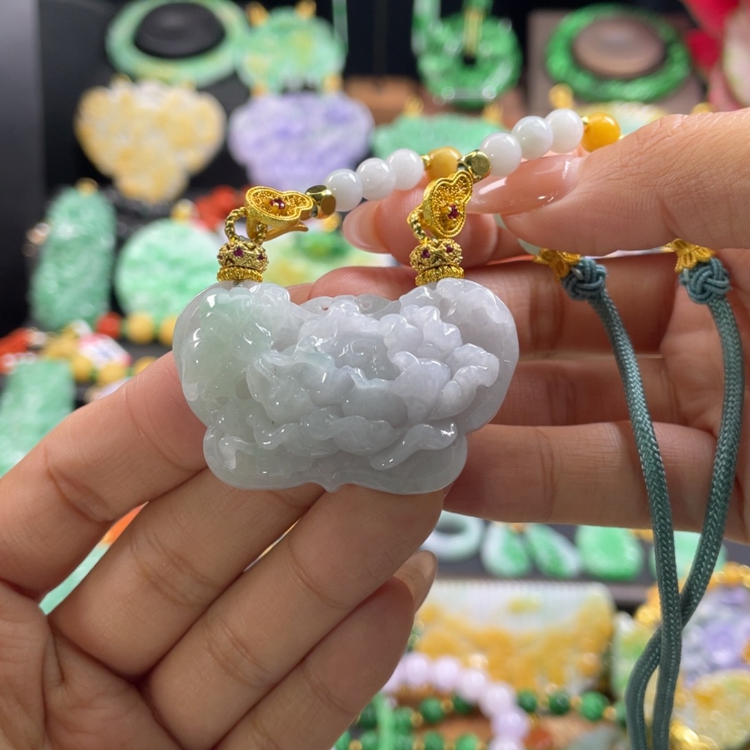 翡翠未镶嵌颈饰代编织