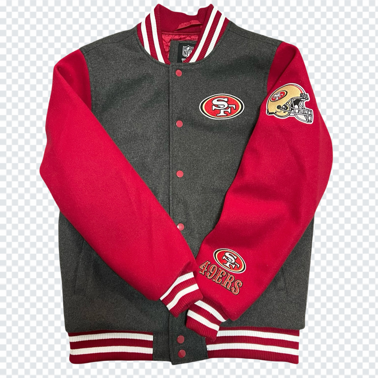 美式橄榄球棒球服夹棉刺绣棒球服