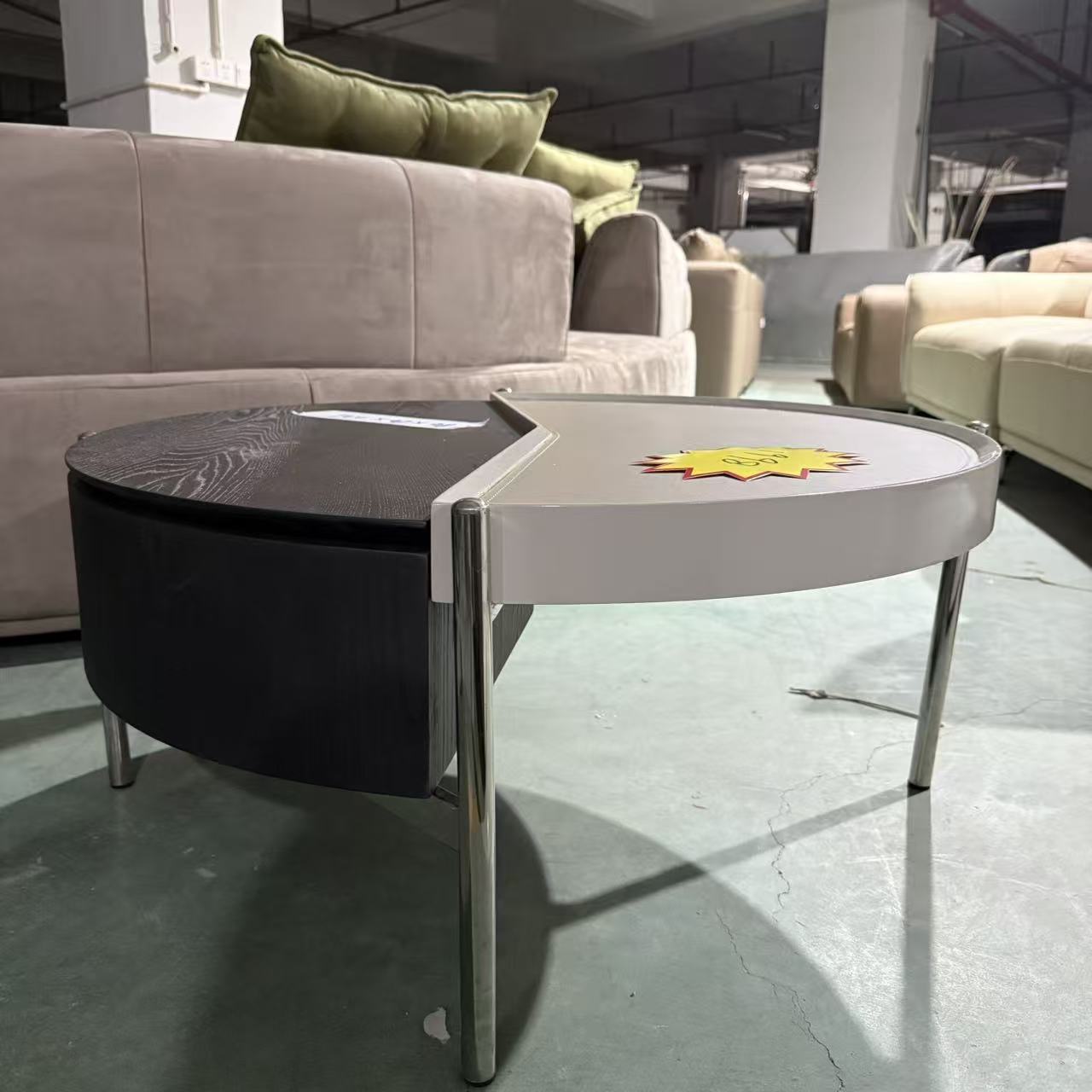 K  茶几尺寸：84*84*0.37  升降带储物