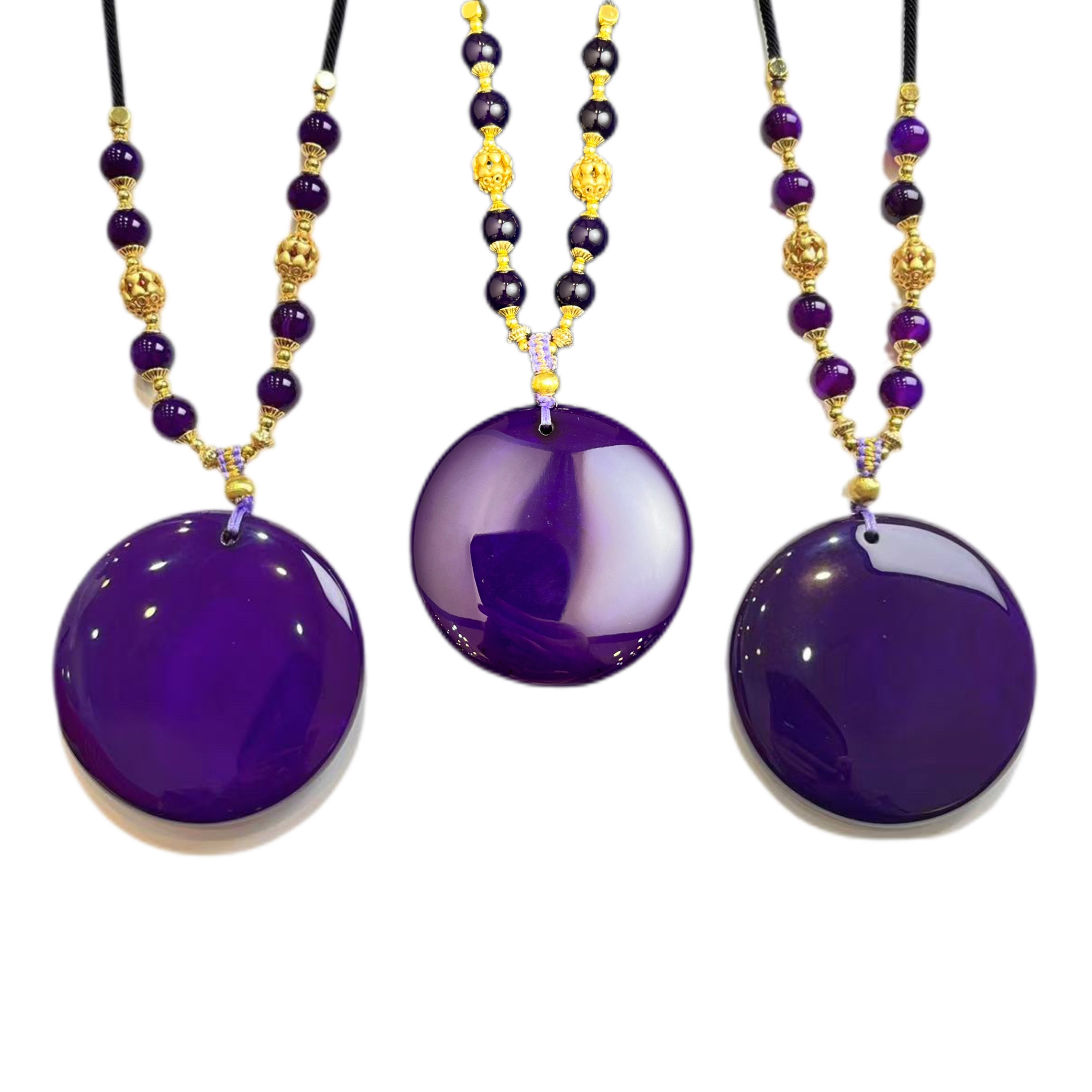 妖紫玛瑙平安扣A28-236赠绳礼盒（多样性发货只发一个）