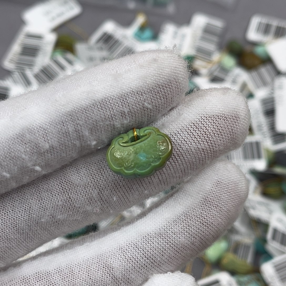 绿松石未镶嵌如意锁编号18