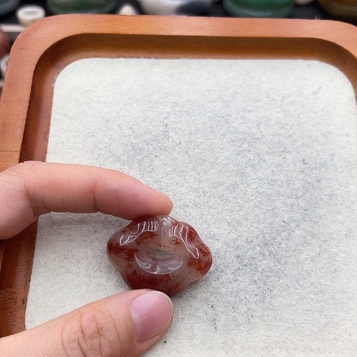 石英质玉圈口56未镶嵌花*