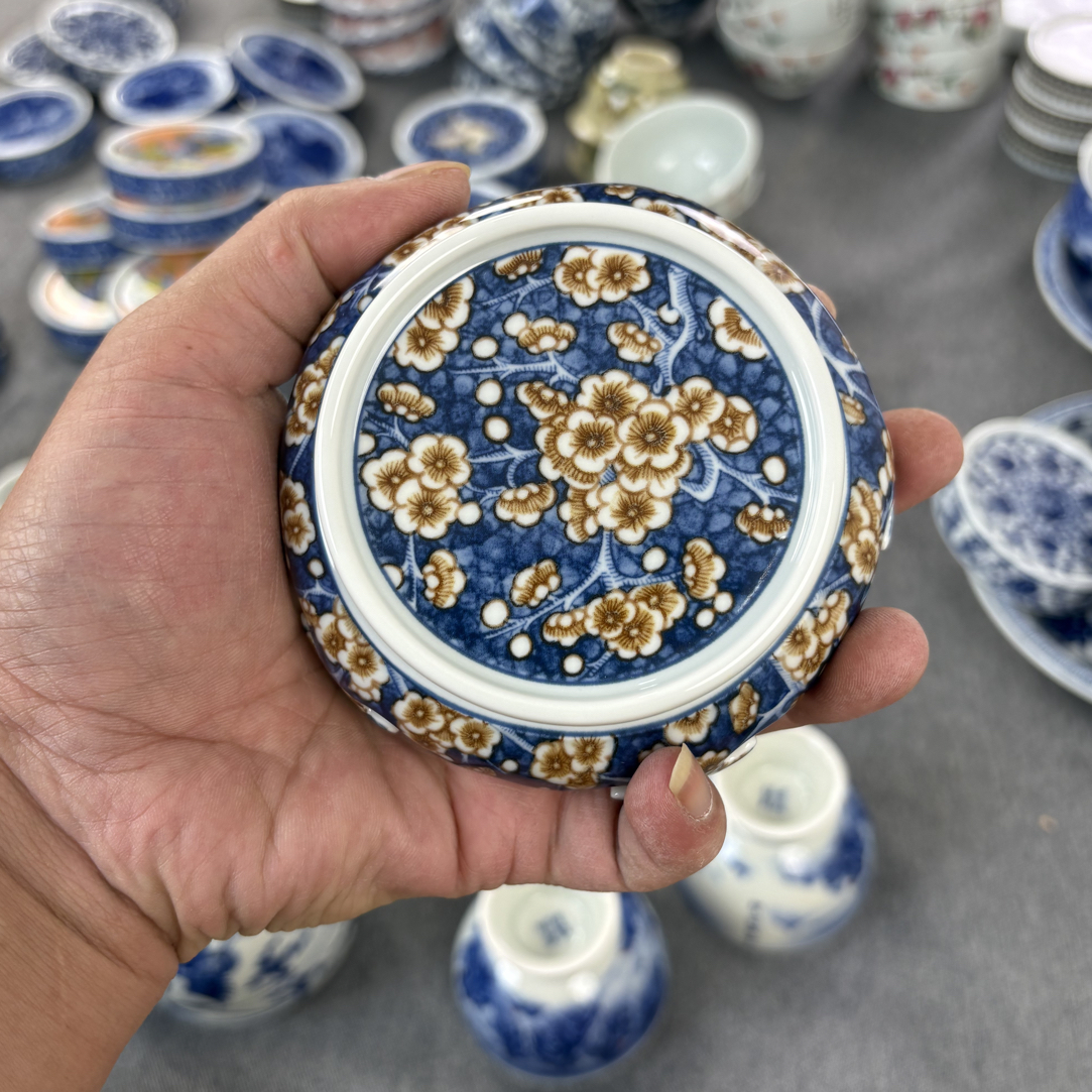 釉里金冰梅板凳盖至