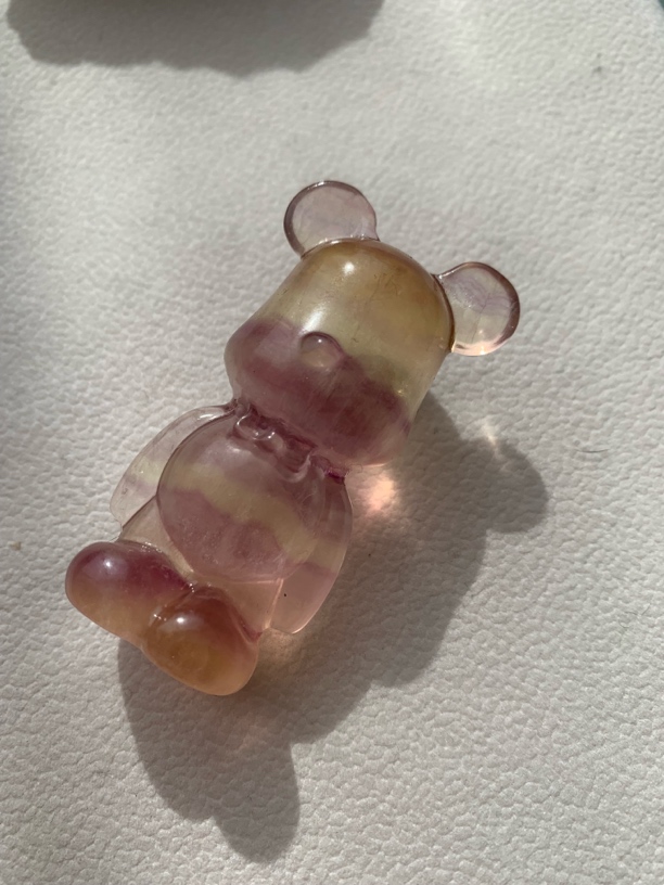 萤石熊摆件 七彩