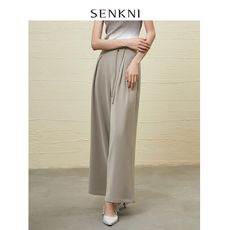 圣可尼新中式腰绳吊坠阔腿裤S350302NF