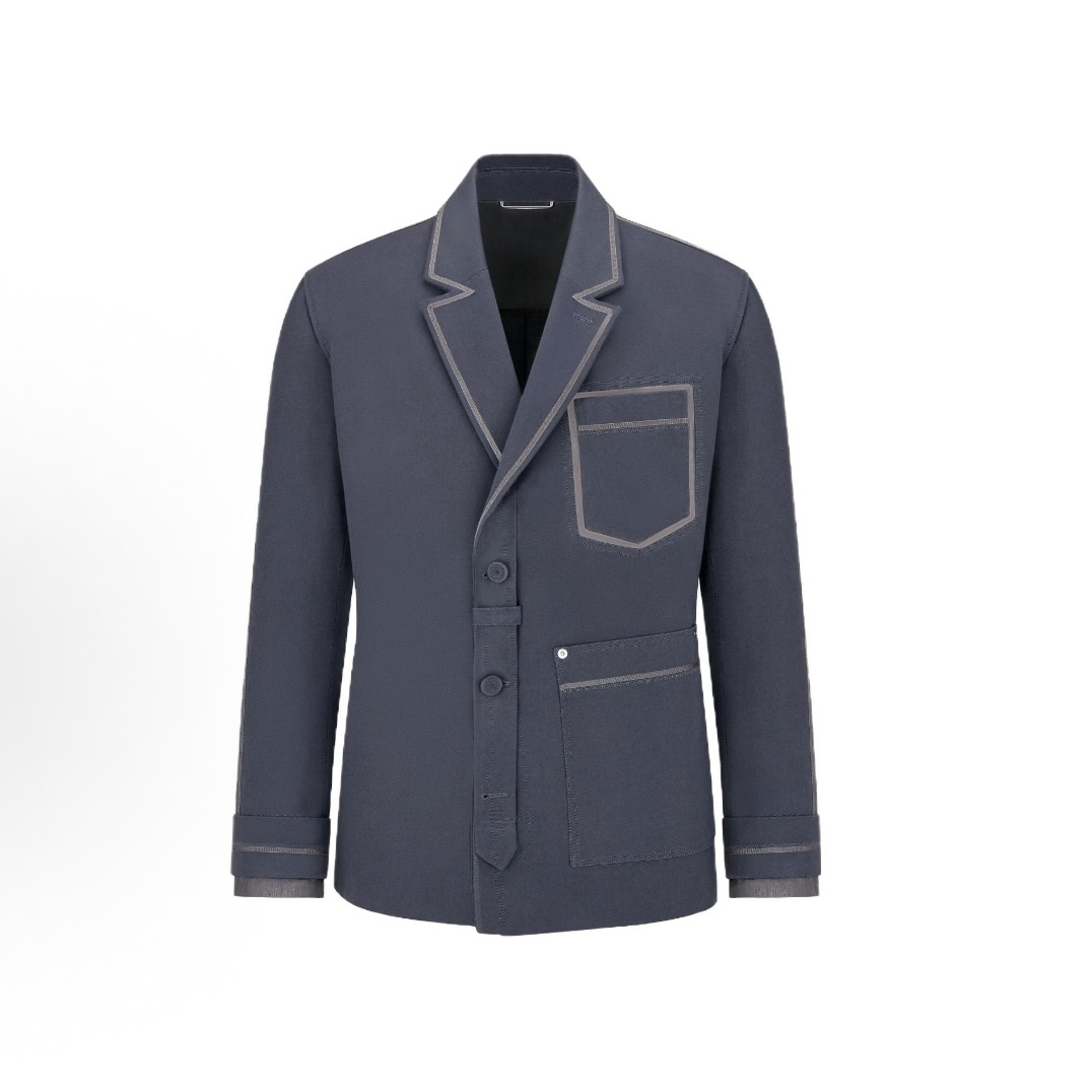 未使用 DIOR/迪奥 AM 103242 纯色贴袋单排扣西装外套 