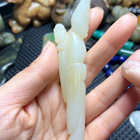 白玉菩提吊坠摆件