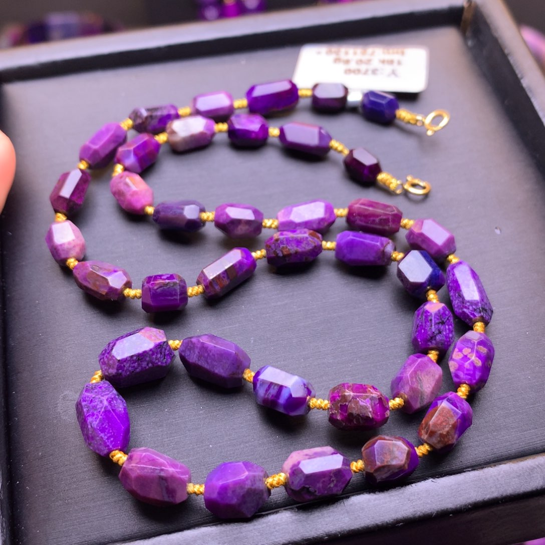 苏纪石（舒俱来）18K金镶嵌项链