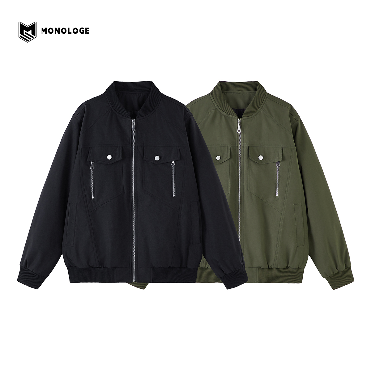 MONOLOGE美式潮流春秋季棒球服外套男士运动时尚休闲百搭情侣夹克