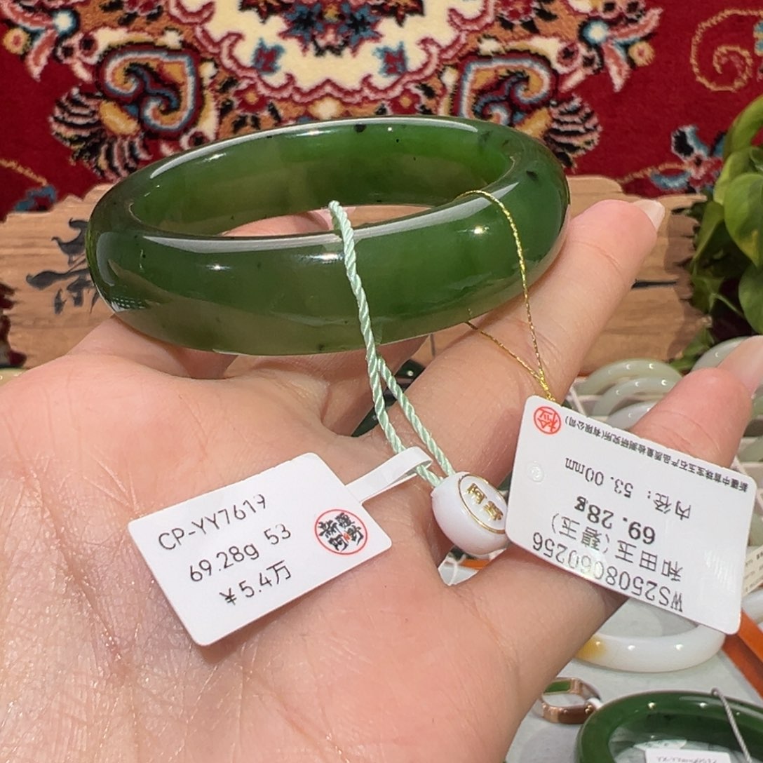 未镶嵌手镯和田玉和田碧玉手镯 老坑料高油