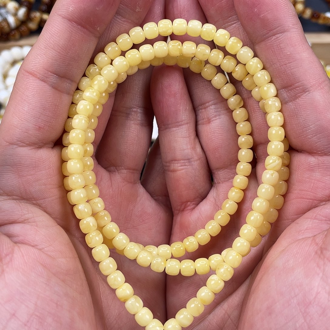 琥珀裸石未镶嵌5毫米精工多圈