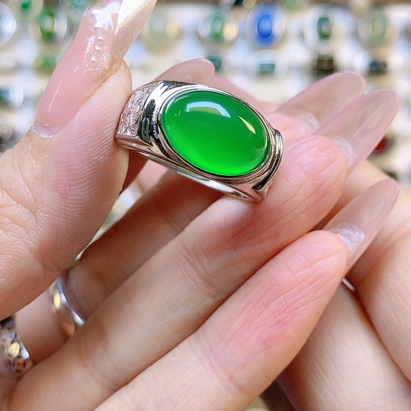 【闪购商品】玛瑙/玉髓戒指银S925镶嵌