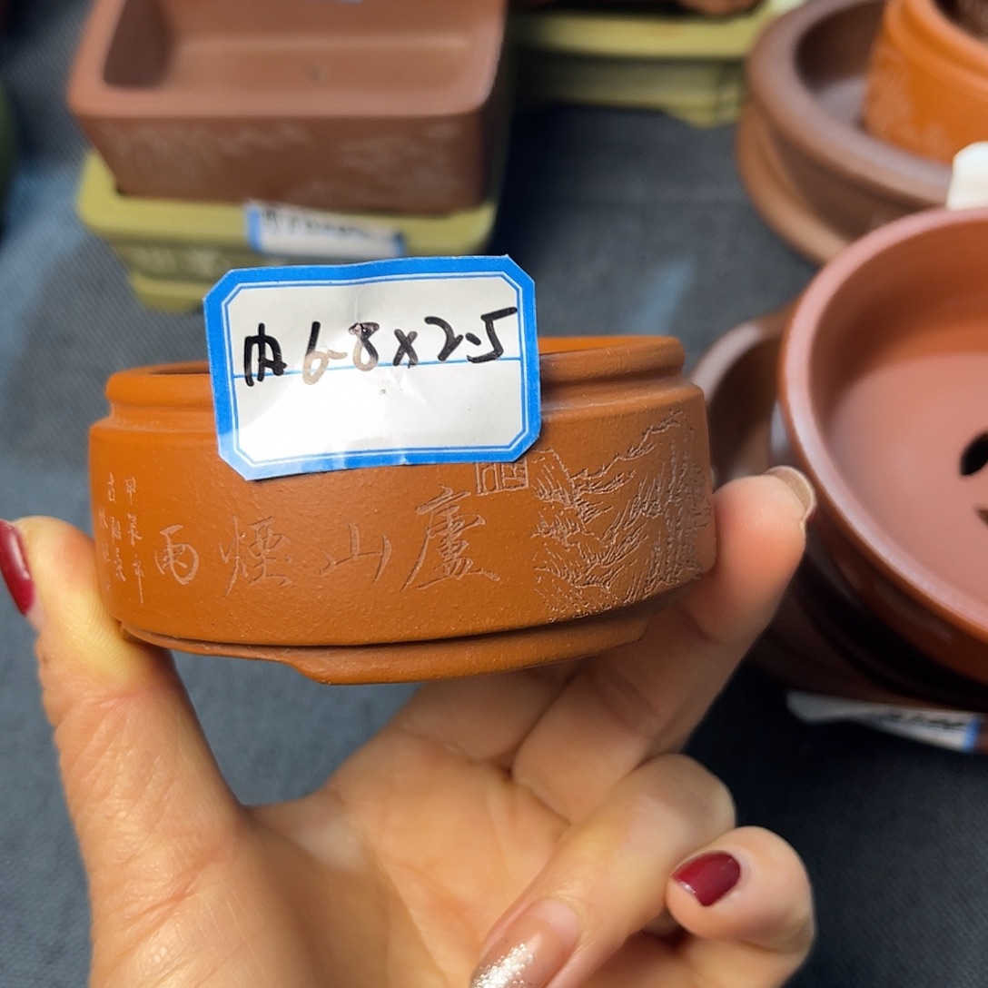 精选紫砂圆盆盆景盆