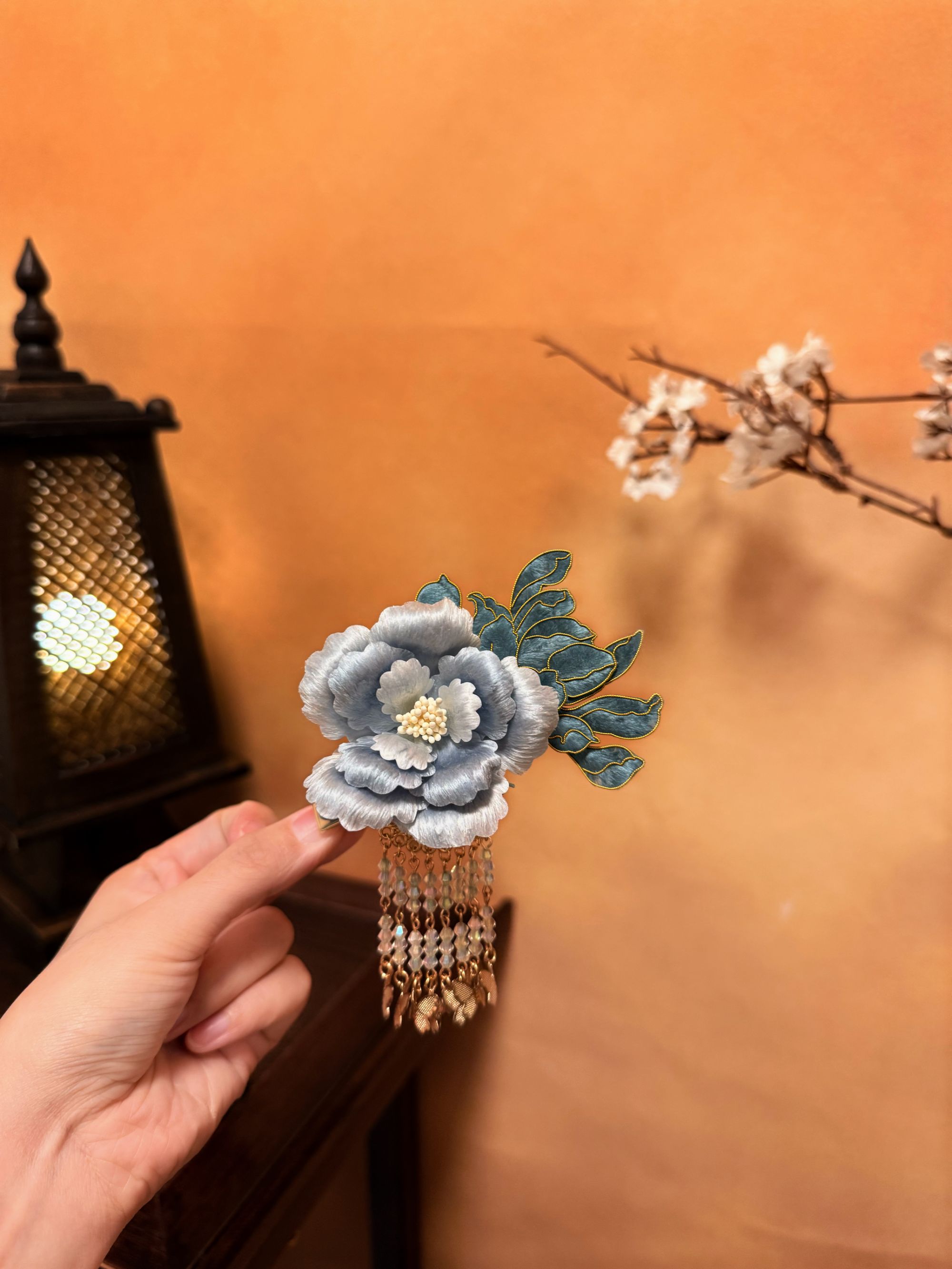 【川黛】绒花流苏发夹