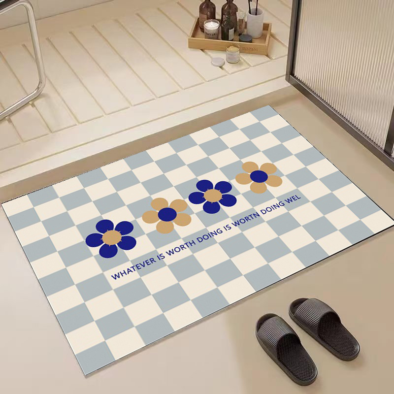 家用剪卧室卫生间浴室厕所速干入户门垫耐脏硅藻泥防滑入户门地垫