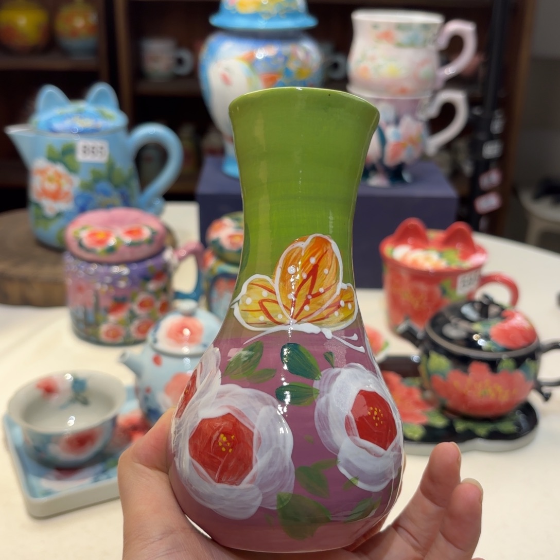 本*景德镇手绘高温釉下彩陶瓷茶具