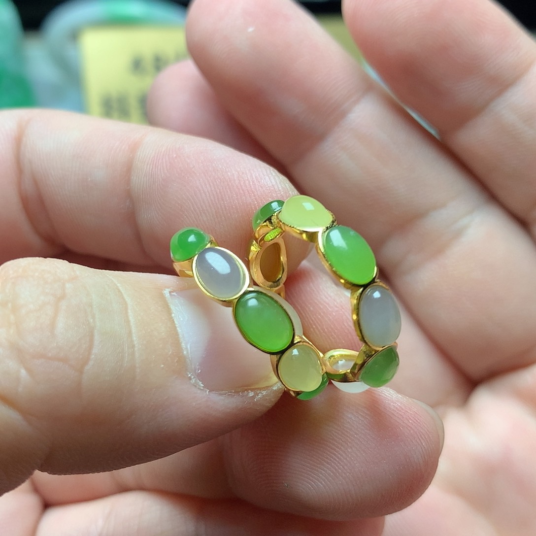 颈饰银S925镶嵌和田玉耳饰