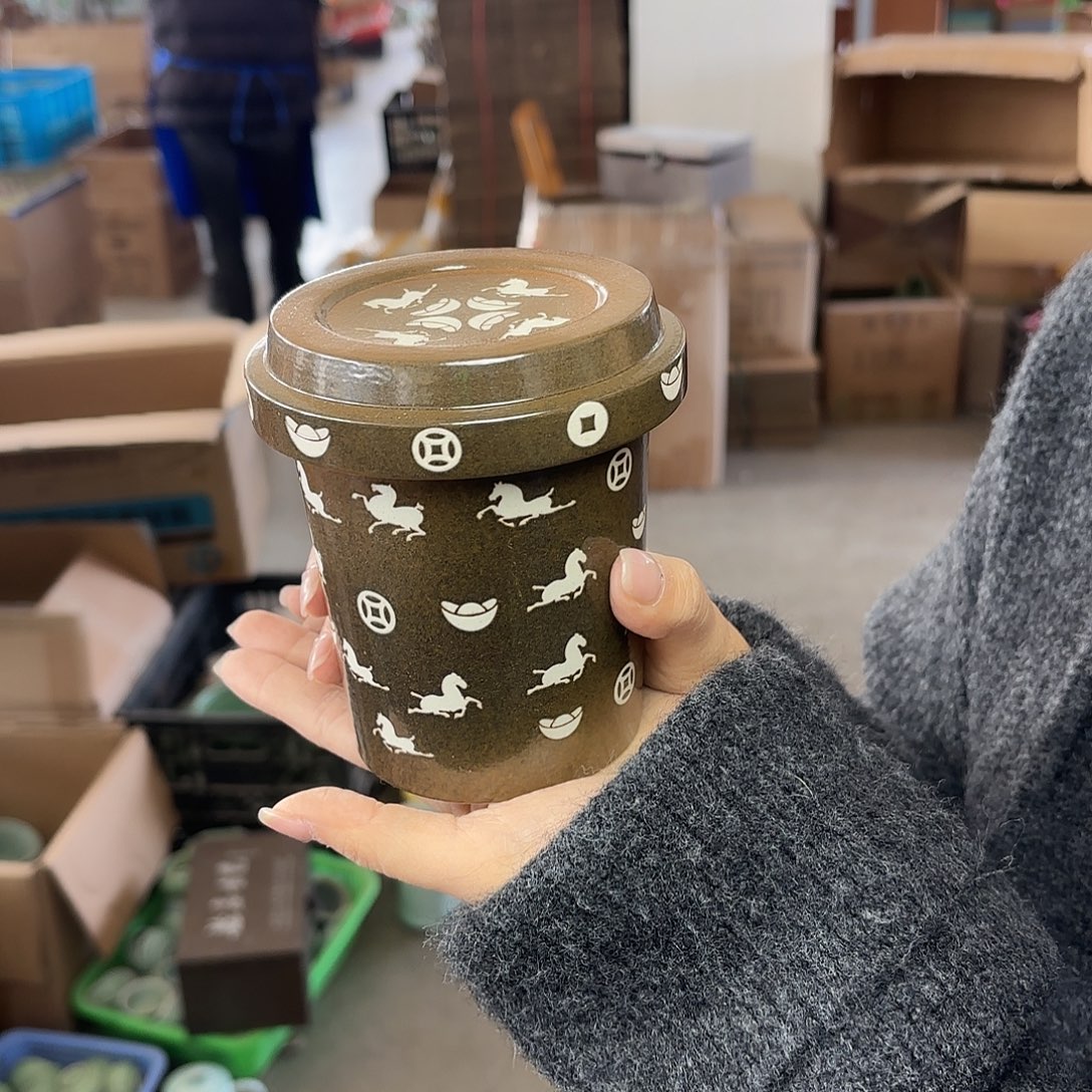 龙泉云间青瓷小米茶器