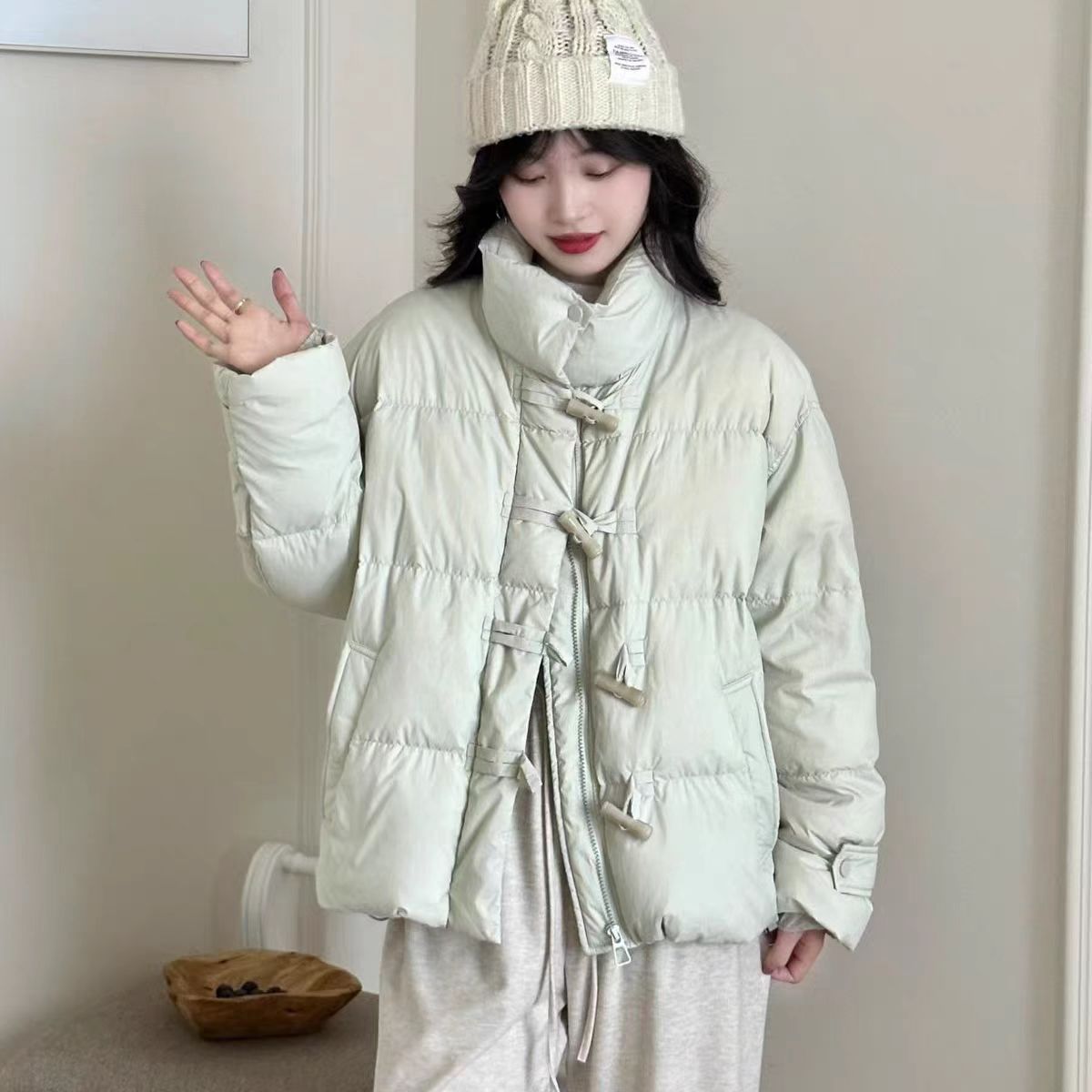 米柚+时尚加厚显瘦韩版外套