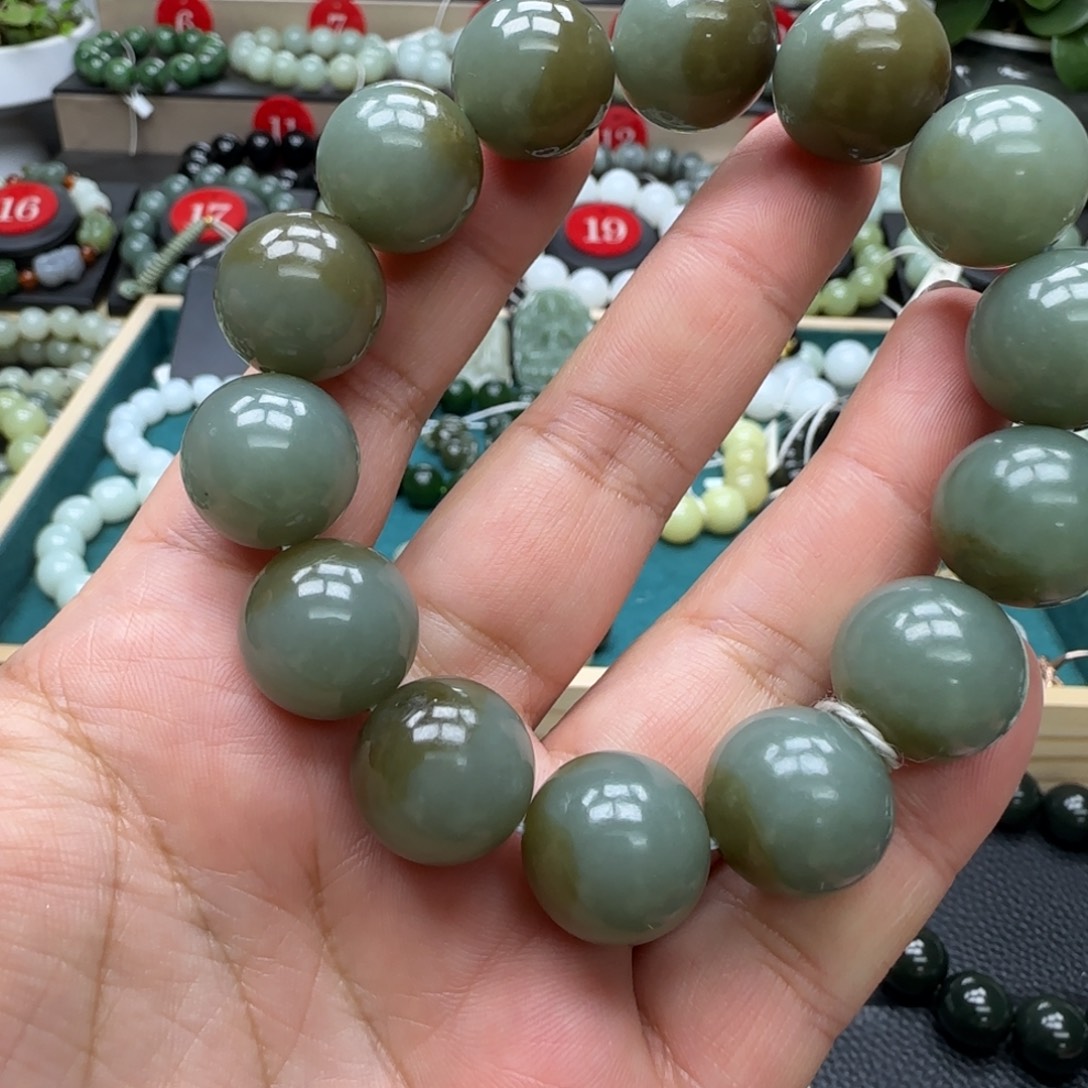 和田玉未镶嵌手链16