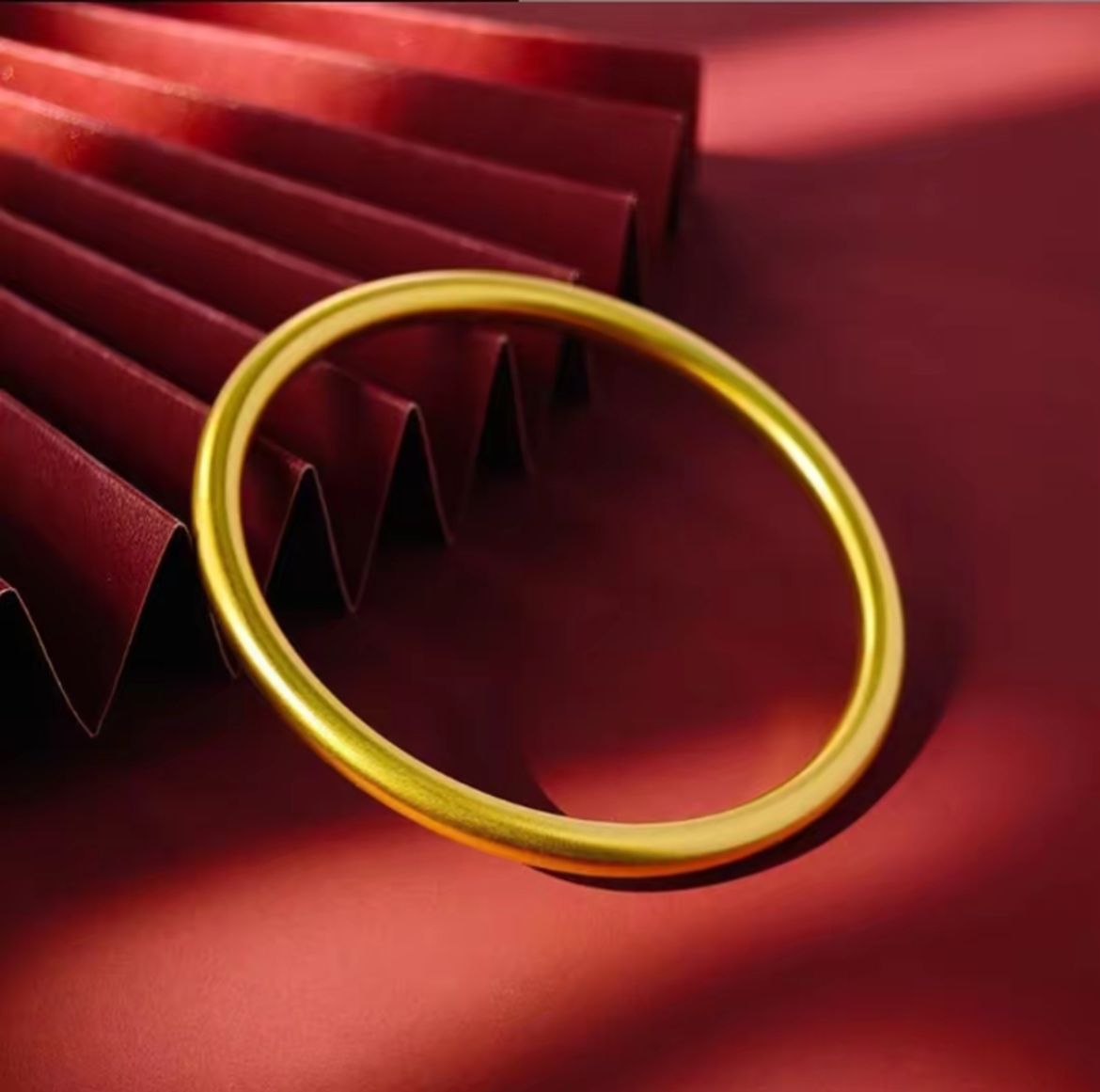 合金手镯 卡4实心素圈 磨砂手镯