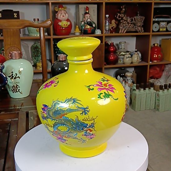 5 斤装黄龙景德镇陶瓷酒瓶