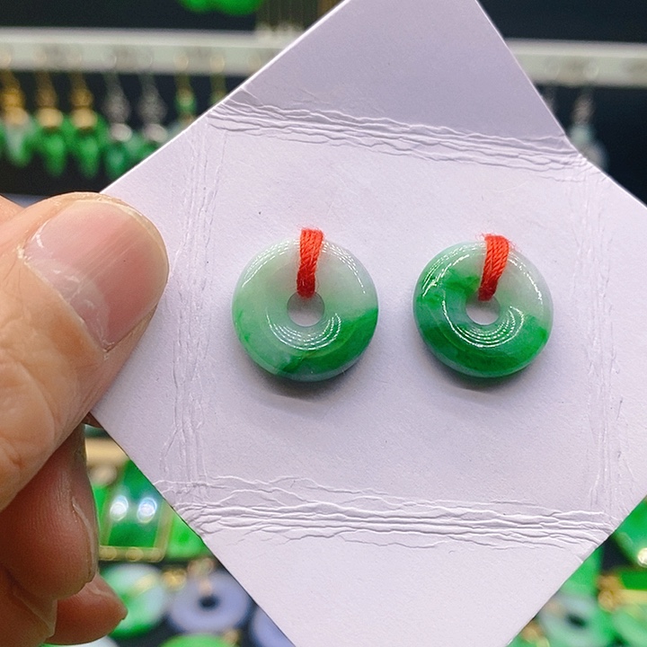 翡翠耳饰未镶嵌耳坠