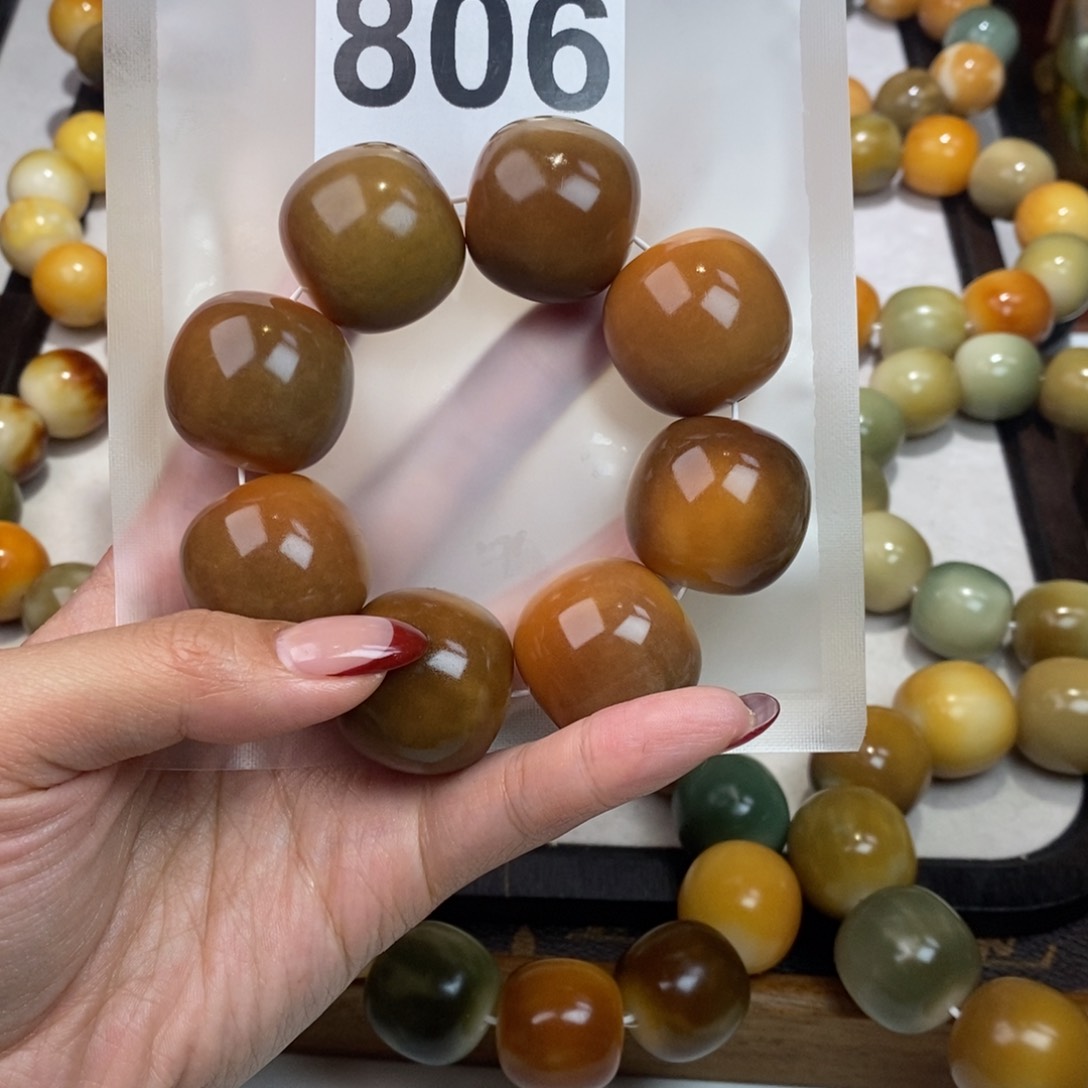白玉菩提手串?*Y806高货干磨