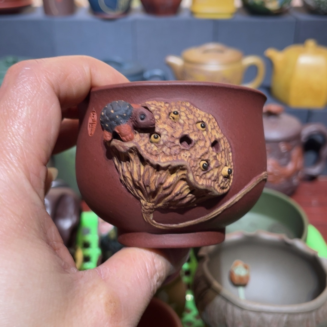 原矿紫砂手工主人杯