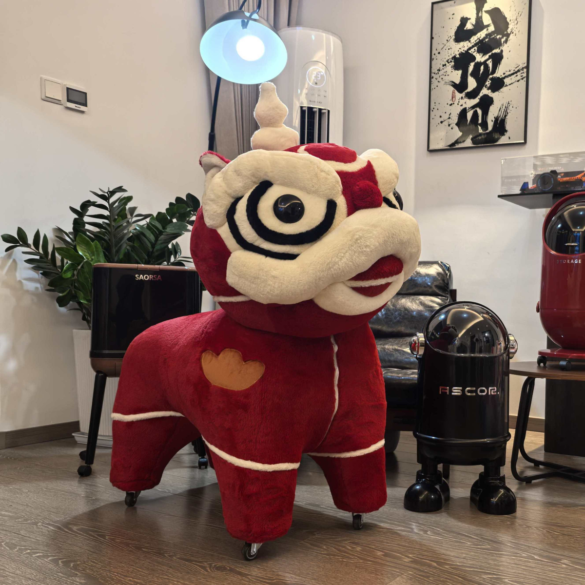 创意矮凳醒狮造型凳卡通儿童动物坐凳客厅商场展厅网红摆件椅装饰