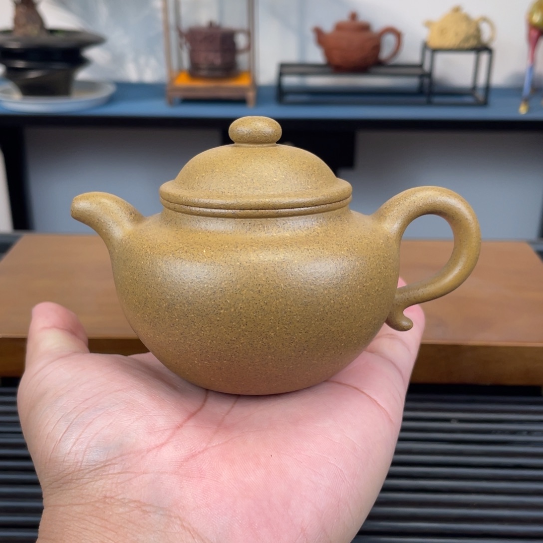 紫砂茶壶青段莲子220cc