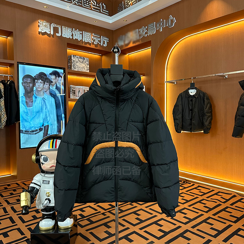 2025SS白鸭绒连帽羽绒服YR6070【横条设计连帽款】设计感外套（33）