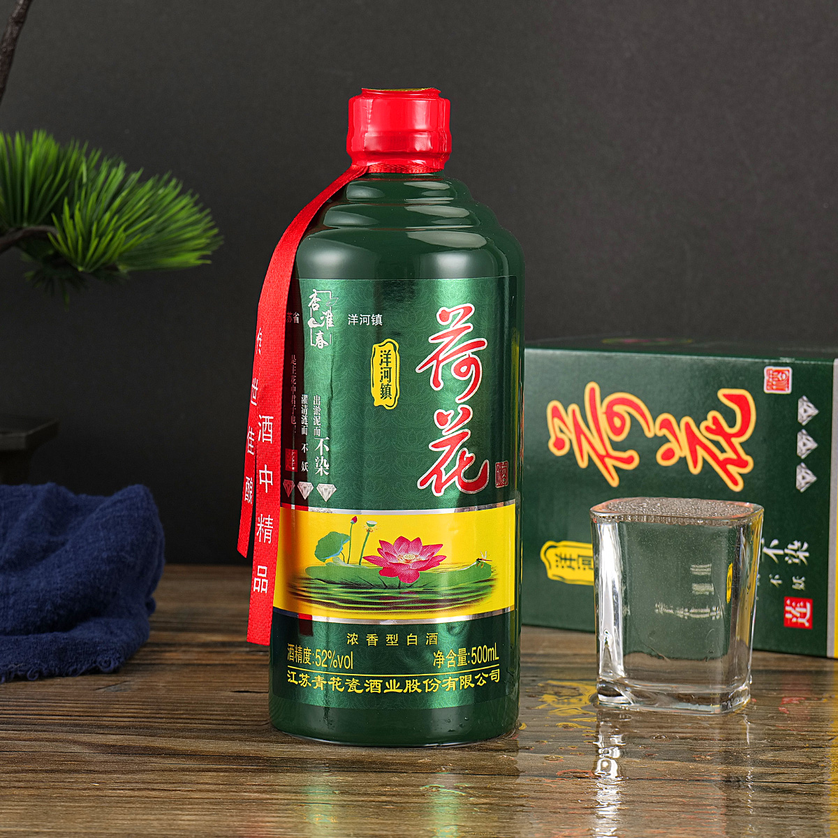 韵之源 BY 荷花浓香型高度白酒500ml（1瓶）52度