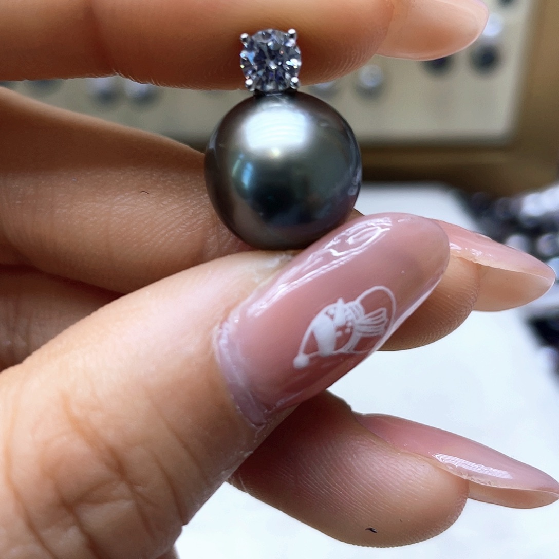 海水珍珠颈饰银S925镶嵌