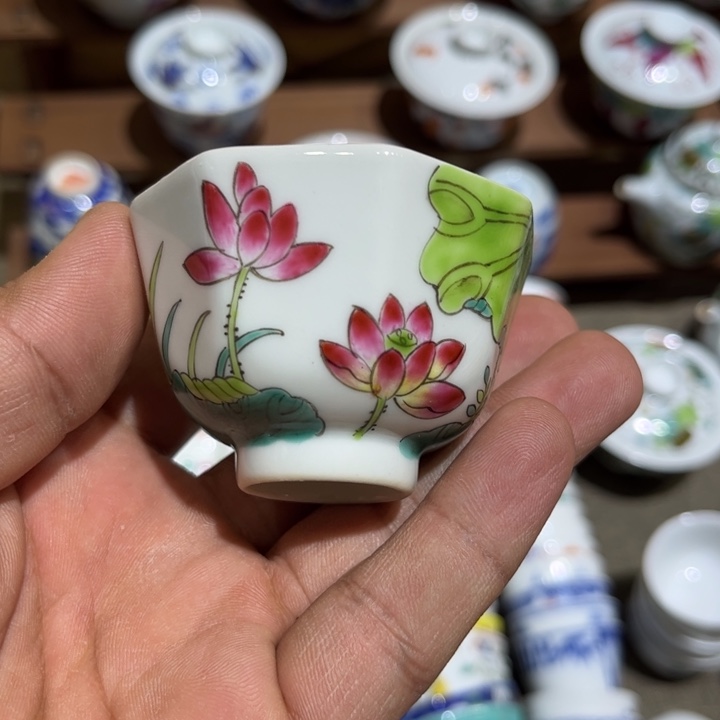 纯手绘精品盖碗杯