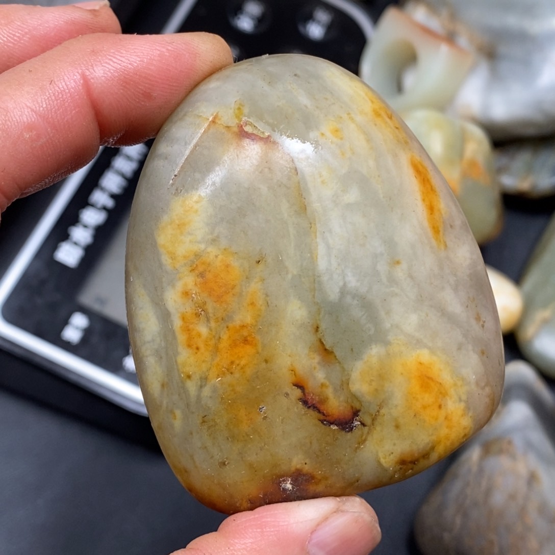 和田玉挂件银S925镀金镶嵌